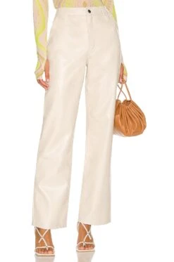 Fez High Rise Straight Leg Off White