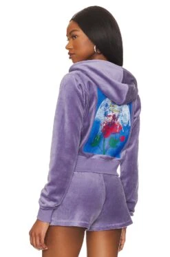 Boys Lie Let It Grow Zip-up Hoodie Purple