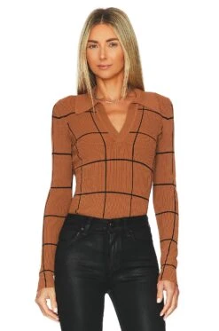 Equipment Baizel Polo Tobacco Borwn & True Black