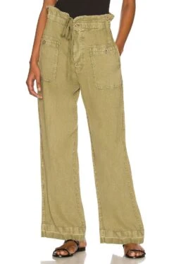 FREE PEOPLE X REVOLVE Downtown Pant Covert Green