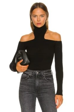 Alaric Mock Neck Sweater Black