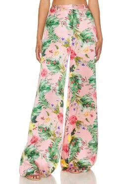 Gavin Wide Leg Pant Pink Blush Tropical Floral