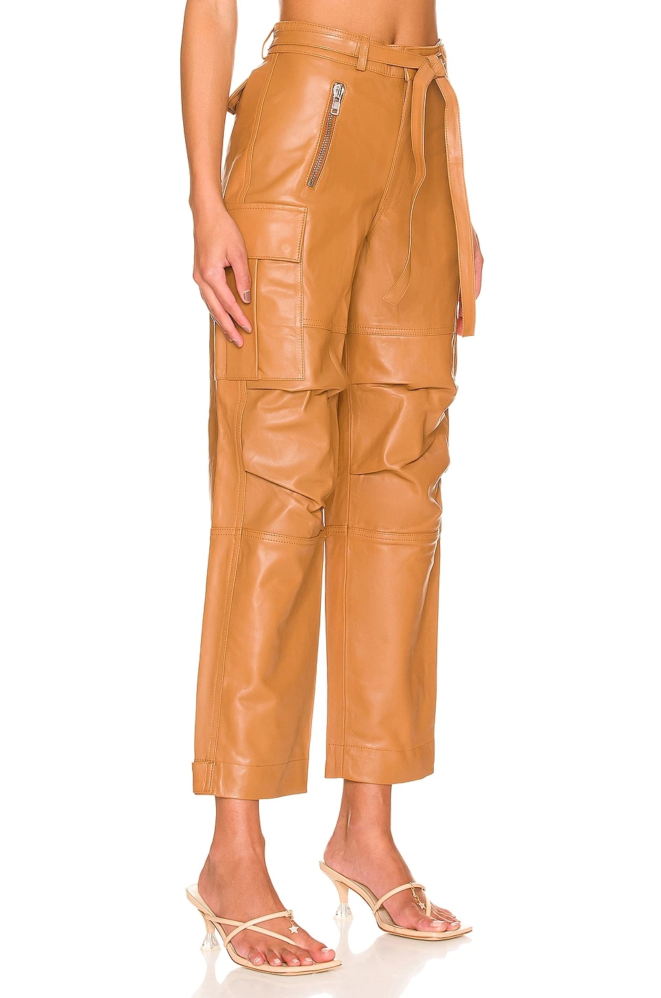 The Flo Leather Pant Camel - Image 2