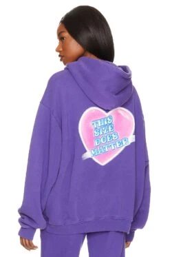 X REVOLVE Size Matters Hoodie Bright Purple