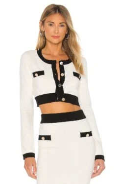 Mad Love Cardigan White & Black