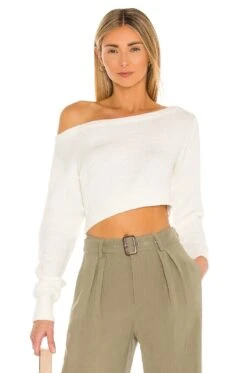 Milena Off Shoulder Sweater White