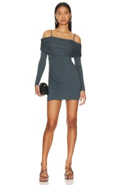 Brennan Mini Dress Slate Gray