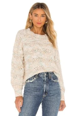 Minkpink Kasey Knit Sweater Off White & Multi