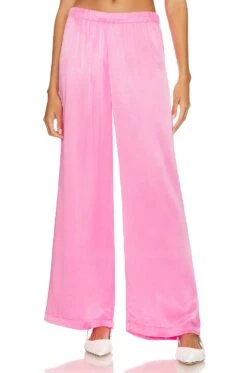 Mabel Wide Leg Pant Neon Pink