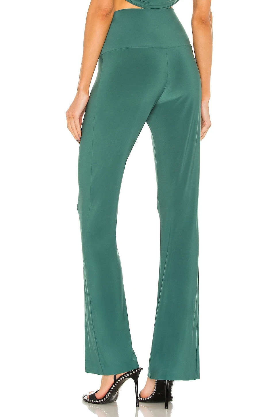 Norma Kamali Boot Pant Mountain Green - Image 3