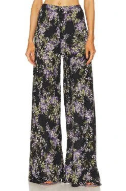Norma Kamali Bias Elephant Pant Lavender Floral