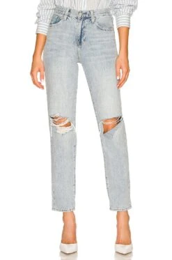 Presley High Rise Roller Gaze Distressed