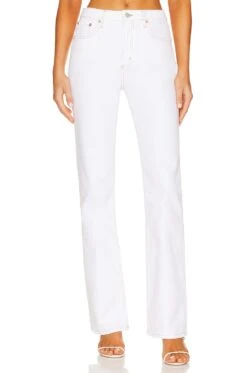 RAILS The Sunset Jean Salt White Contrast Stitch