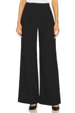 Rag & Bone Shelly Wide Leg Crepe Pant Black