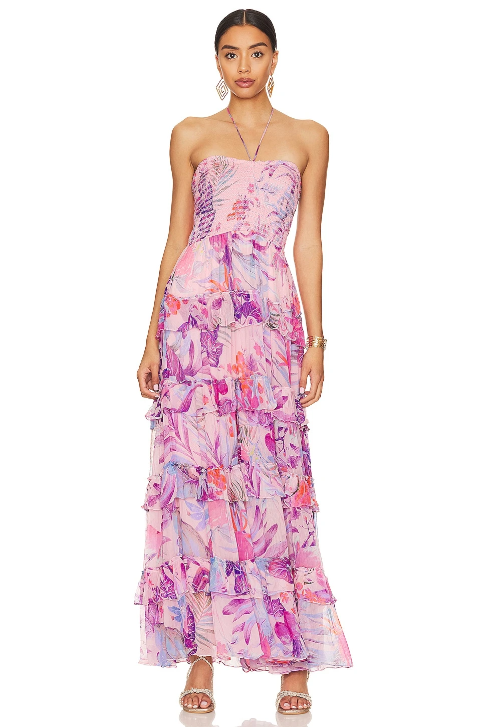 Zazu Halter Dress Multi