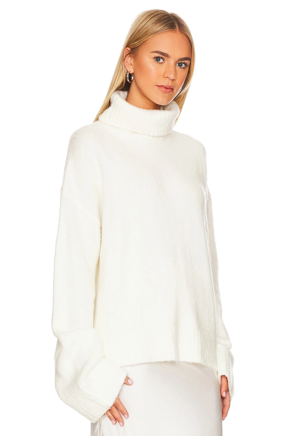 X REVOLVE Cecilia Knit Jumper Cream - Image 2