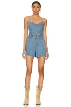 Show Me Your Mumu Sloane Romper Dusk Blue