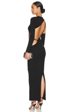 Margo Open Back Gown Black