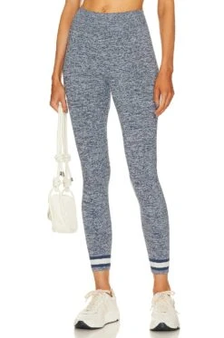 Marble Seamless Midi Legging Denim Marble