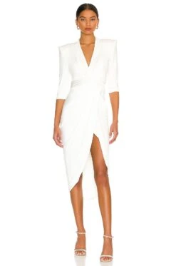 Eye Of Horus Midi Dress White